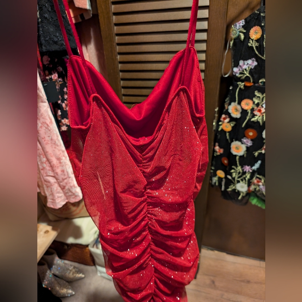 Red sparkly dress